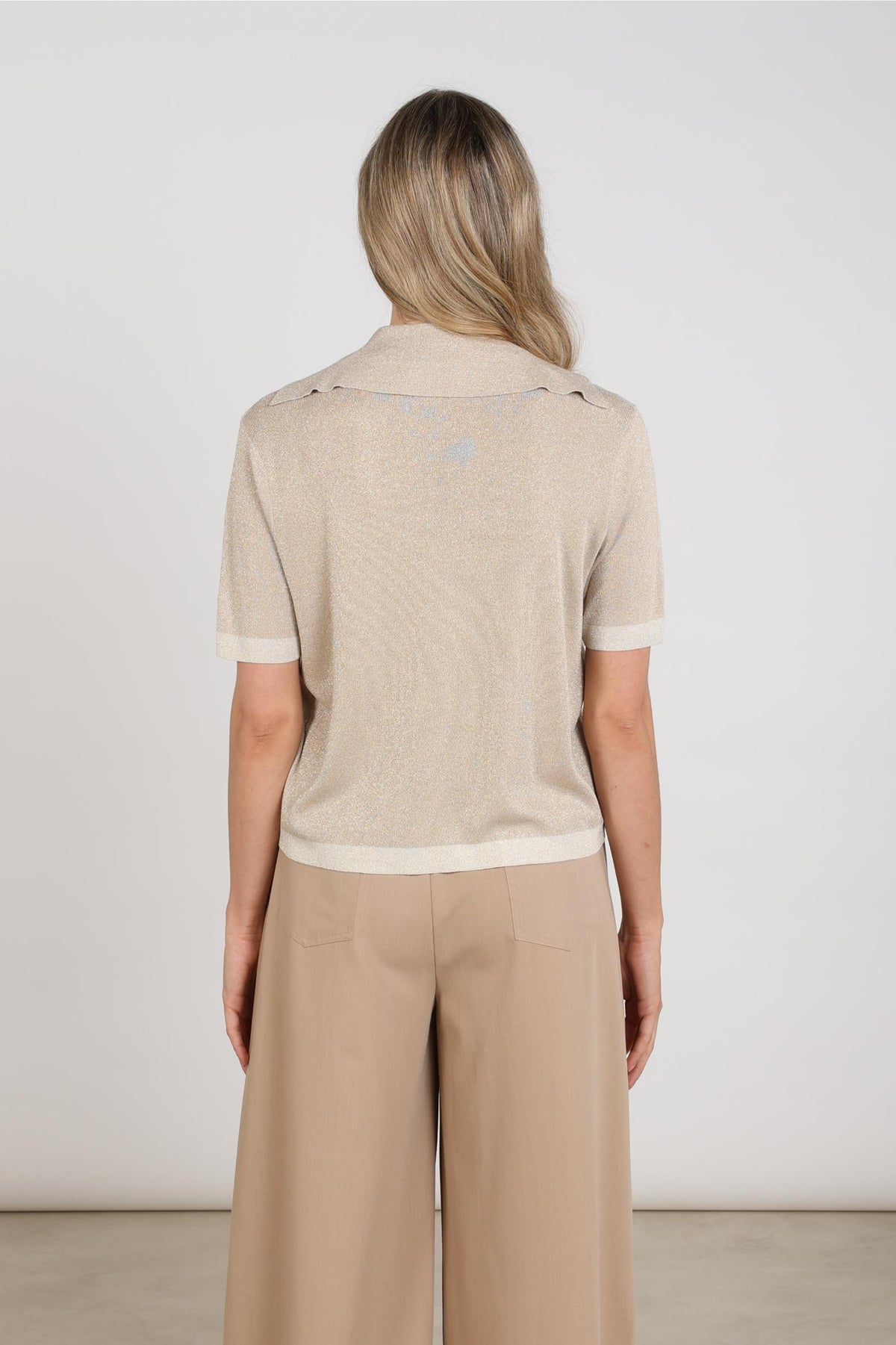 Keelie Top Lurex | Sand