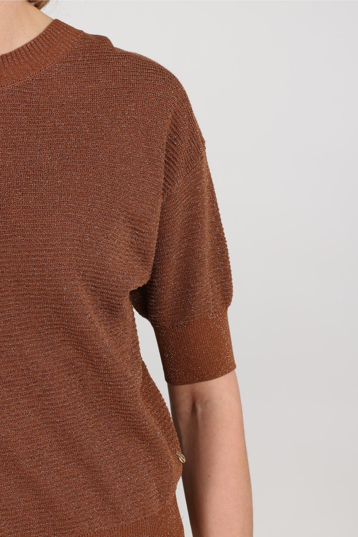 Kinty Top Lurex | Espresso