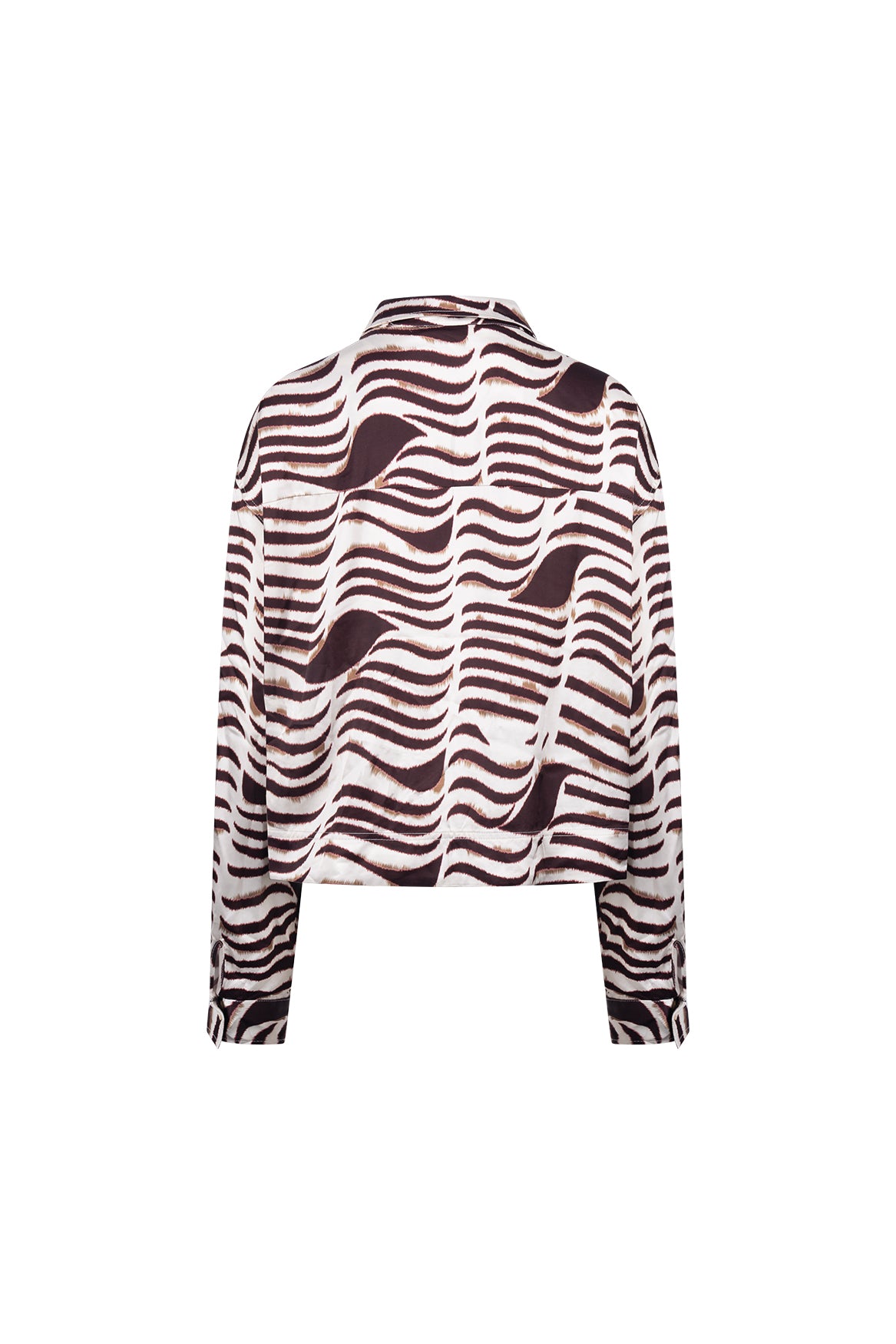 Adora Bluse Zebra | Offwhite/Kirsche