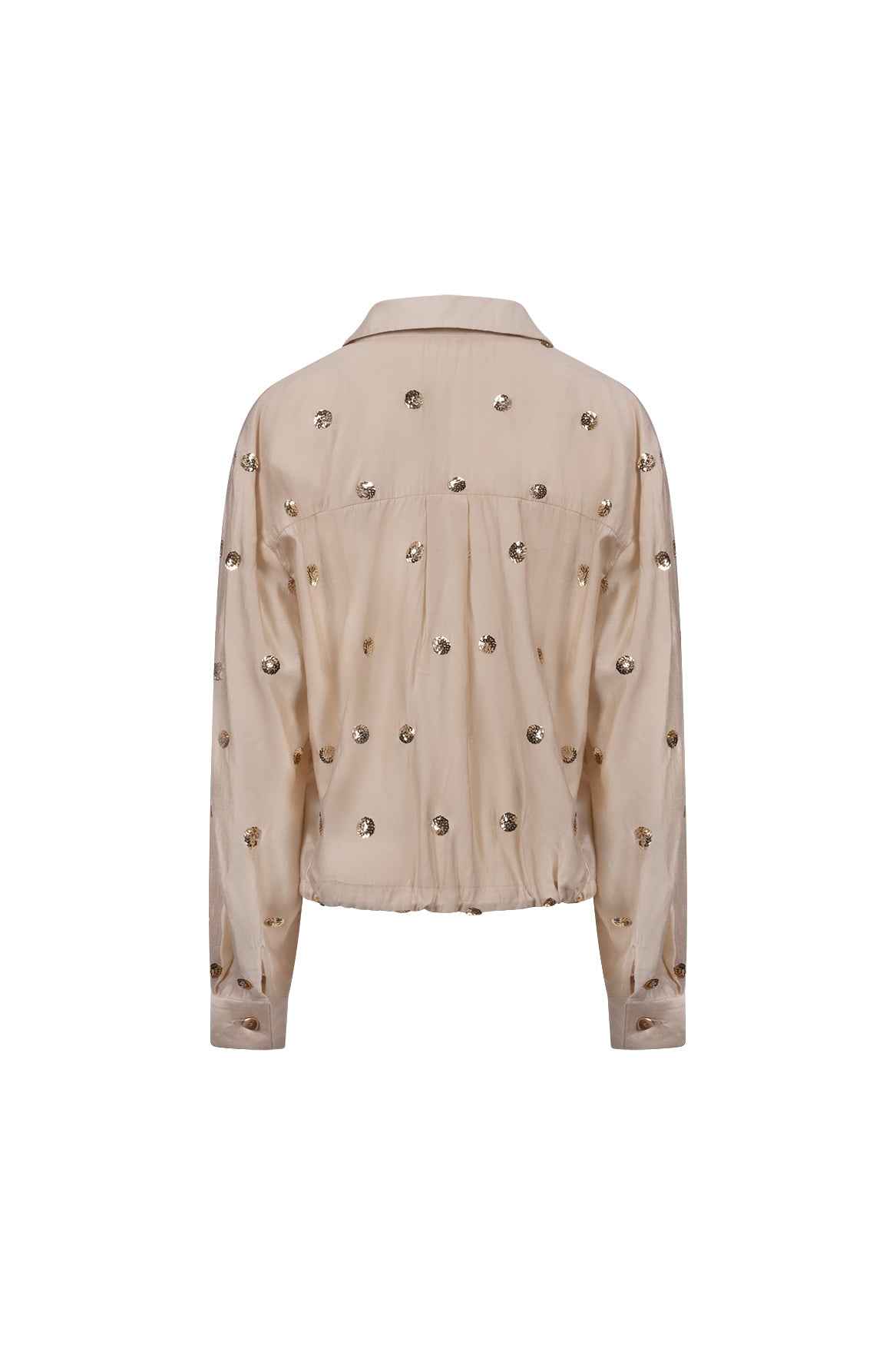Anika Bluse Pailletten | Sand