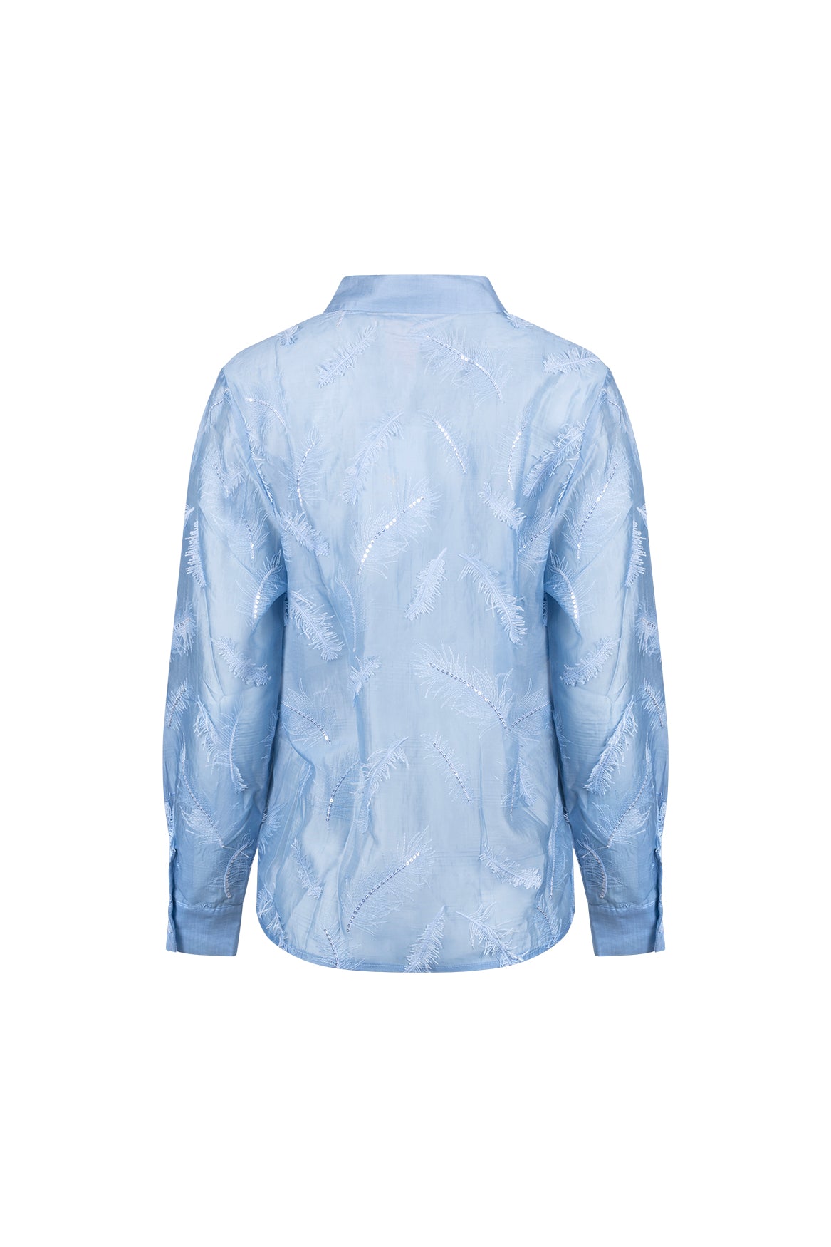 Aysha Bluse Federn | Sky