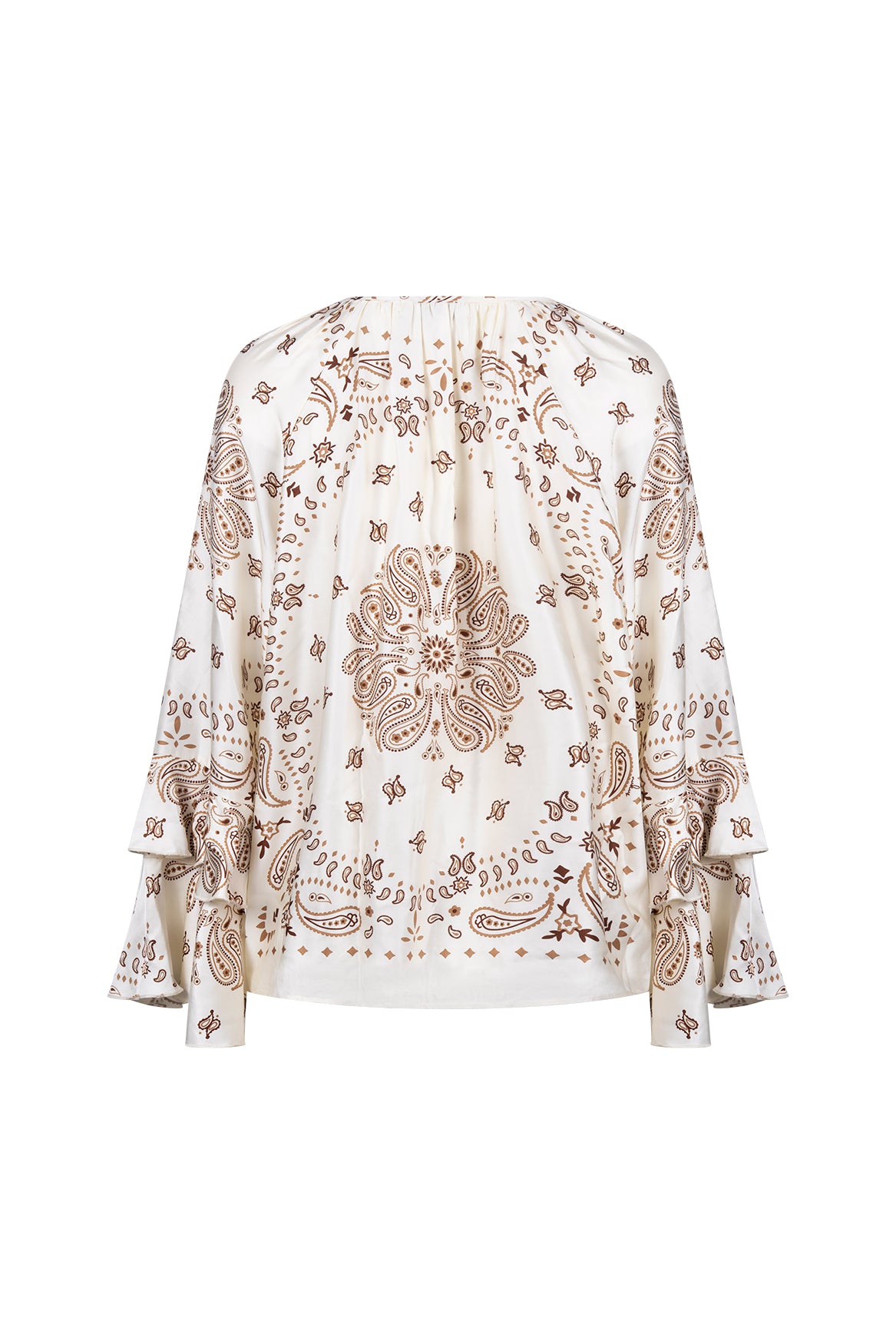 Asra Bluse Paisley | Offwhite/Toffee