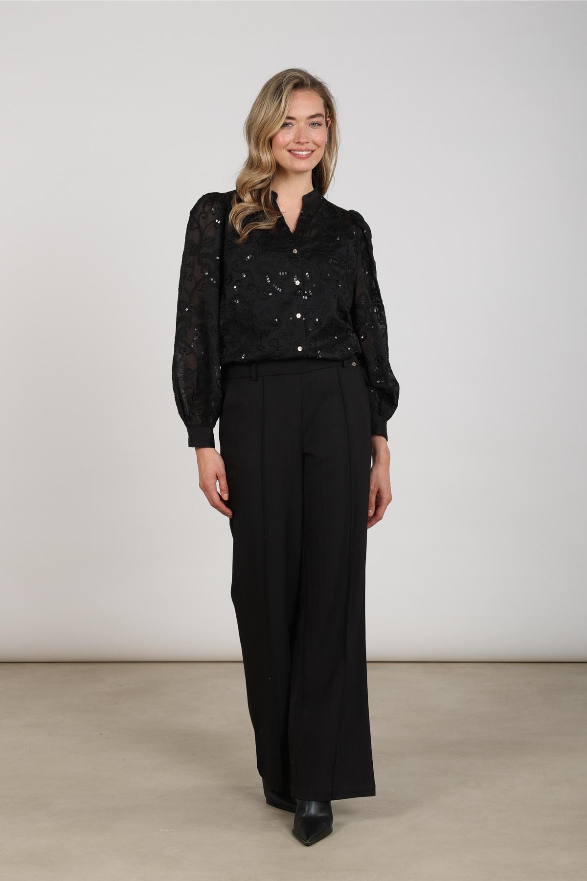 Antonella Blouse Paillet | Black