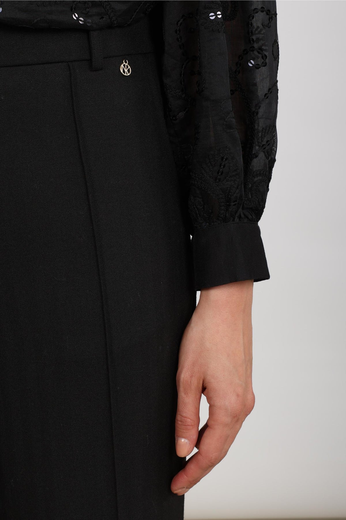 Antonella Blouse Paillet | Black