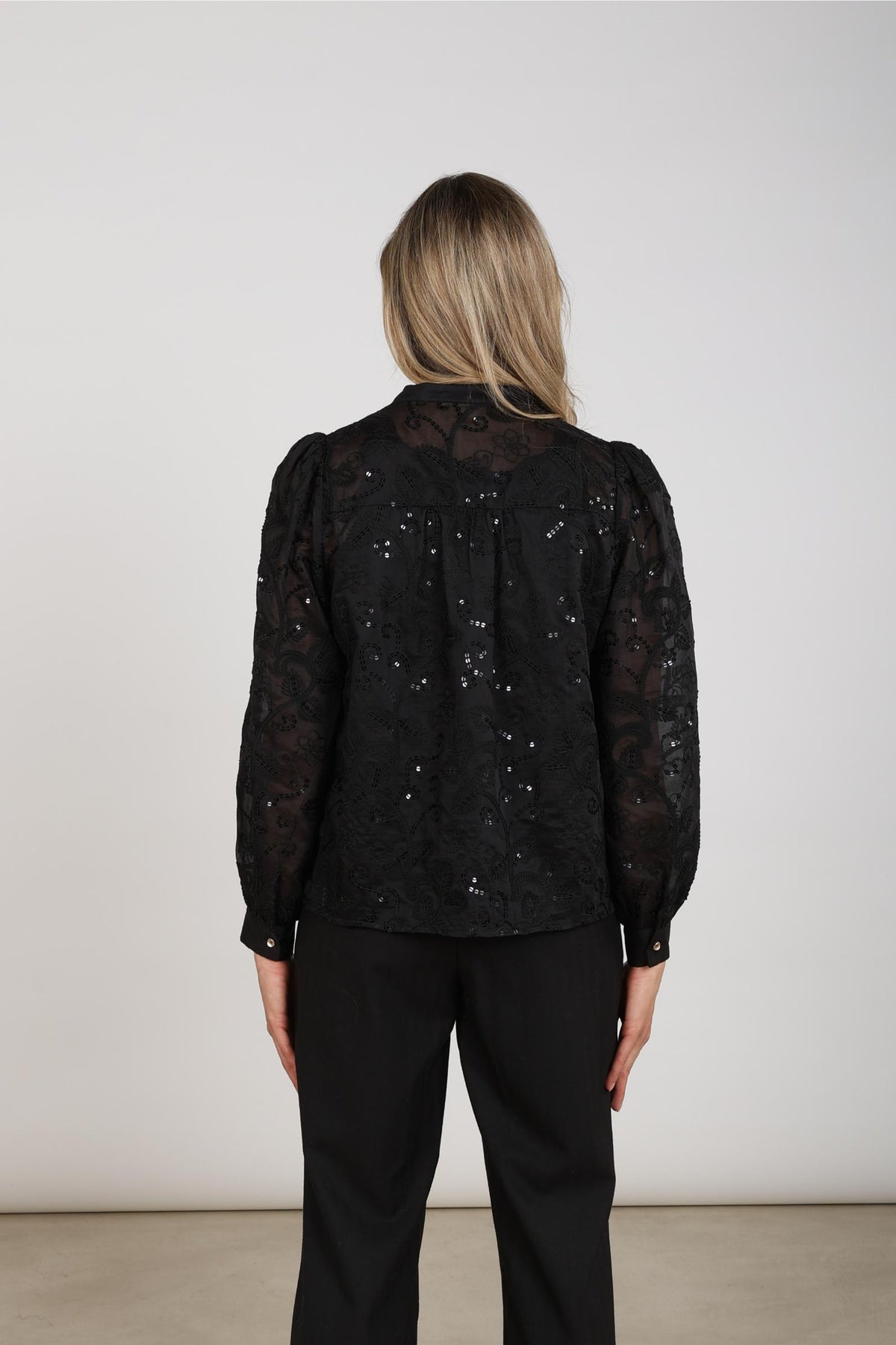 Antonella Blouse Paillet | Black