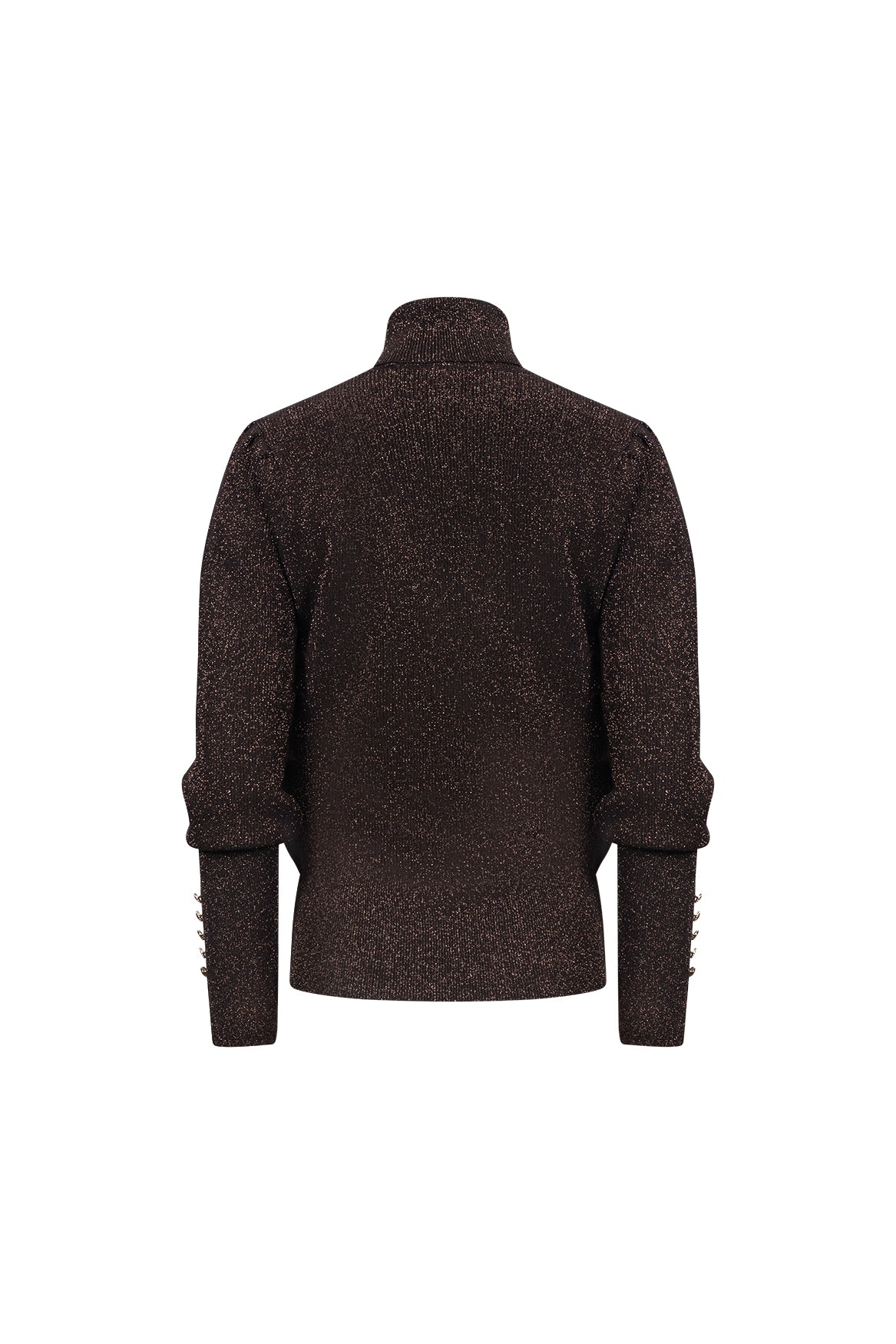 Sylvia Pullover Lurex | Schokolade