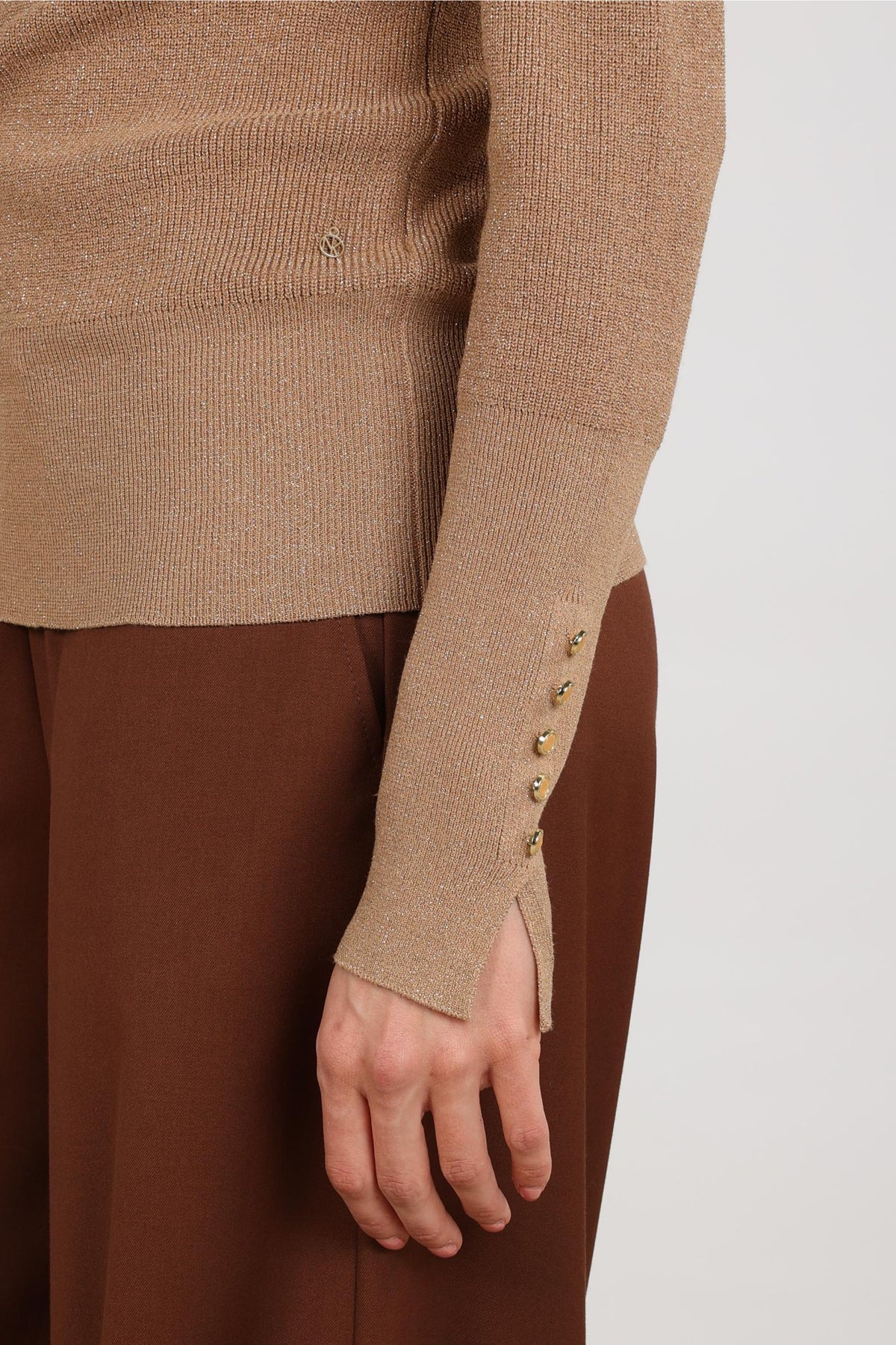 Sylvia Lurex Sweater | Toffee