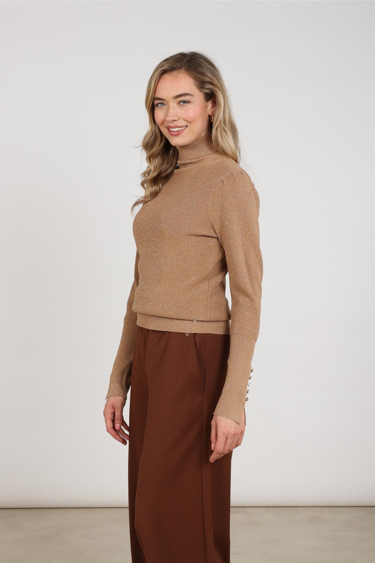 Sylvia Lurex Sweater | Toffee
