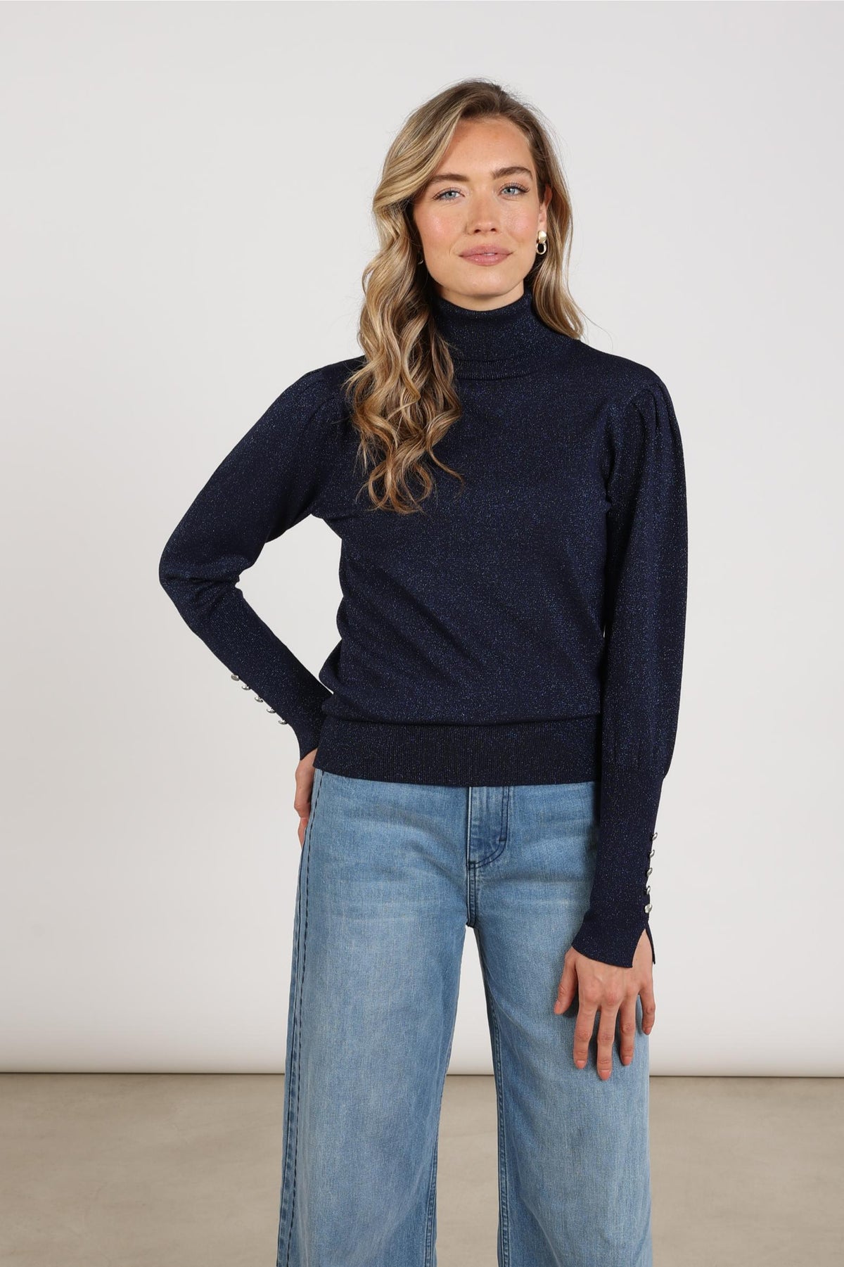 Sylvia Pullover Lurex | Marine