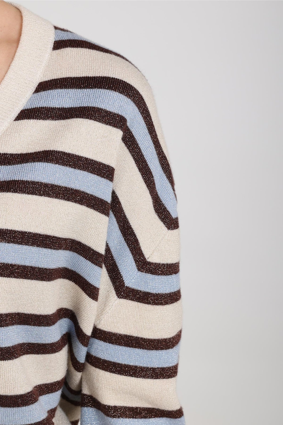 Kim Pullover Stripe | Sand/Sky