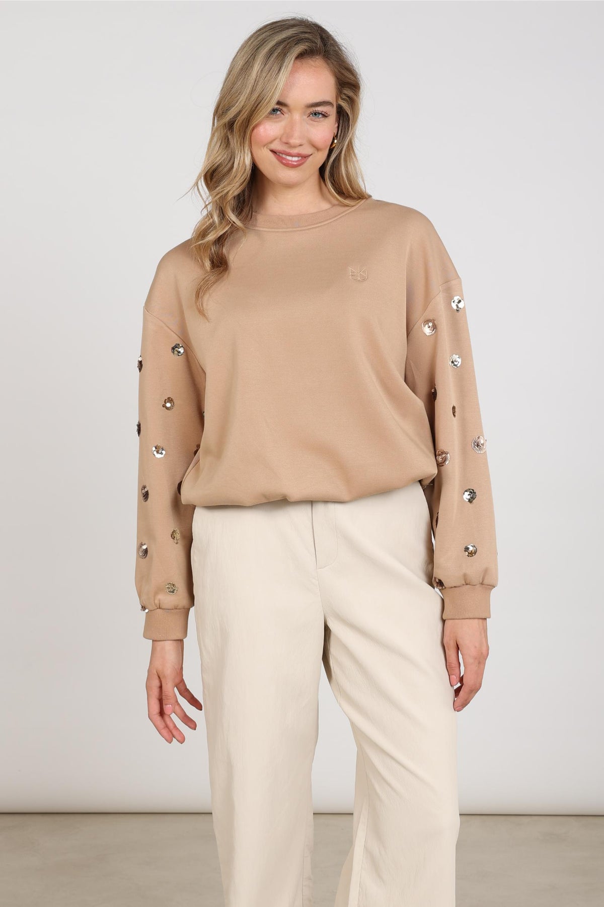 Sara Pullover Paillet | Toffee