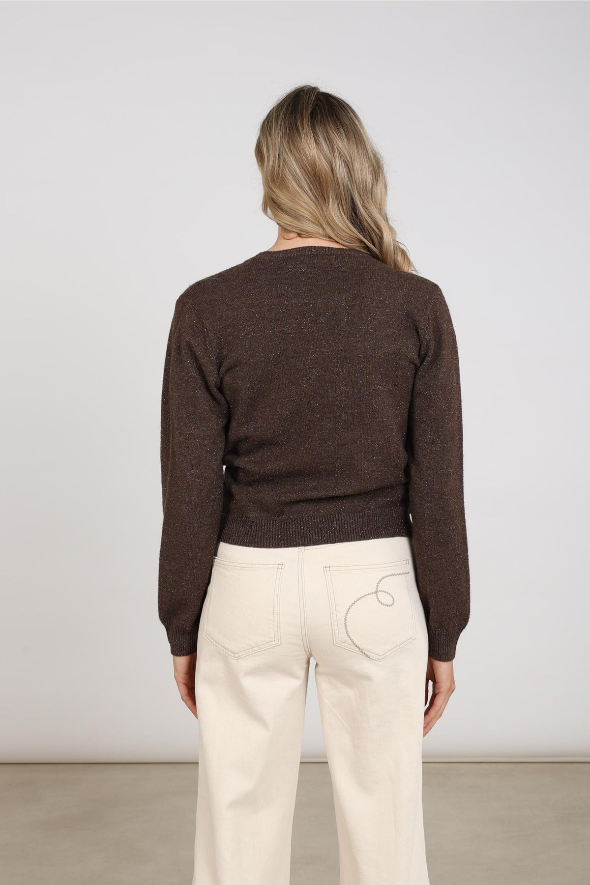 Merel Pullover Lurex | Chocolate