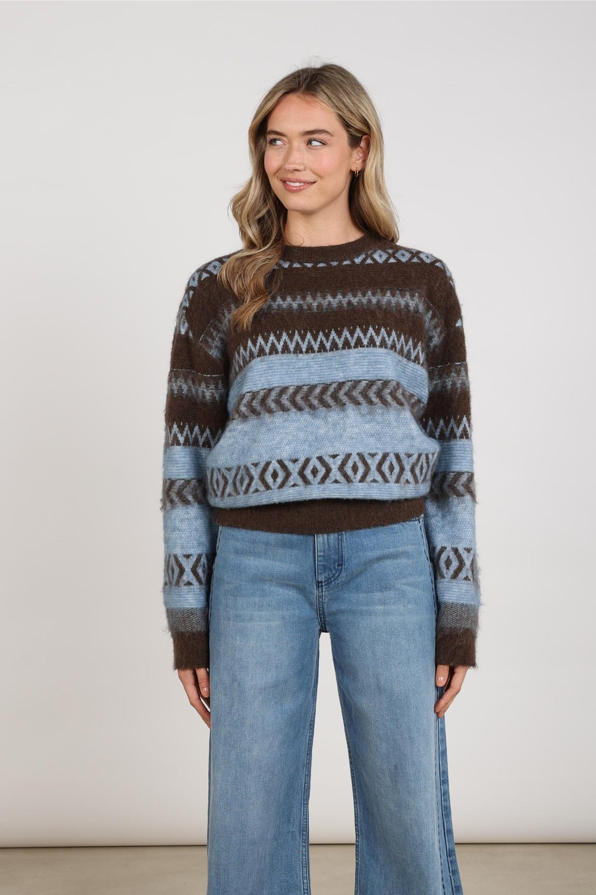 Mikela Pullover | Chocolate/Sky