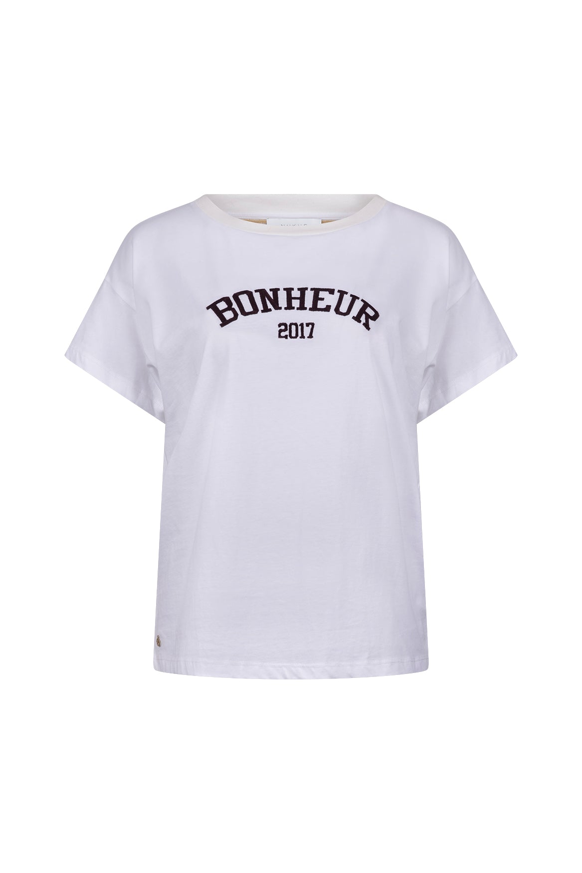 Senna T-shirt | Offwhite/Chocolate