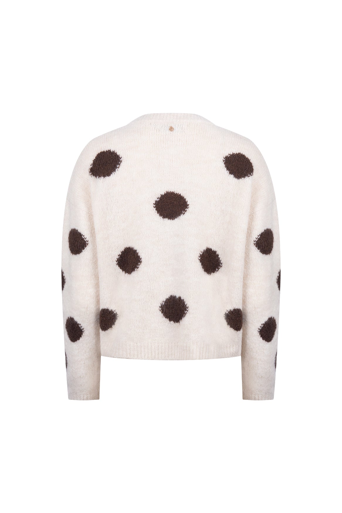 Laure Cardigan Dots | Offwhite/Chocolate