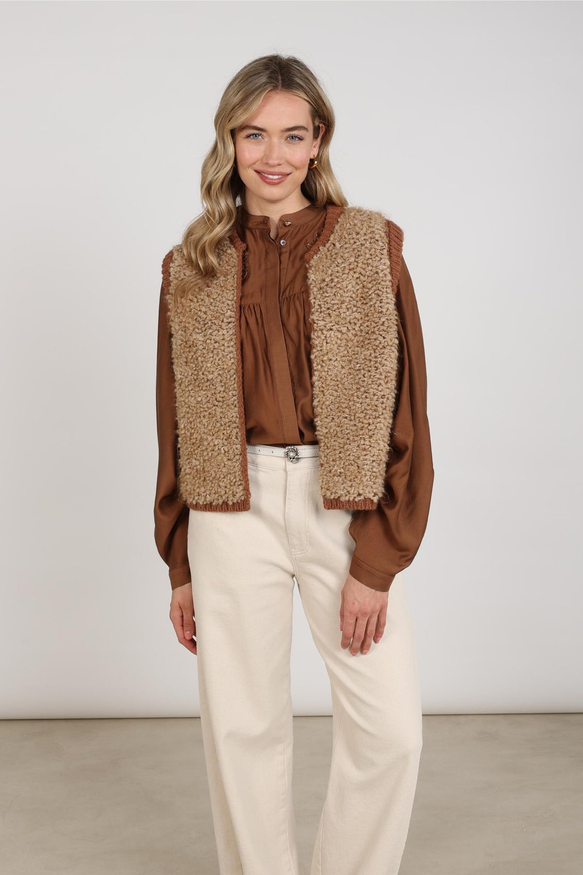 Lana Gilet | Toffee/Espresso