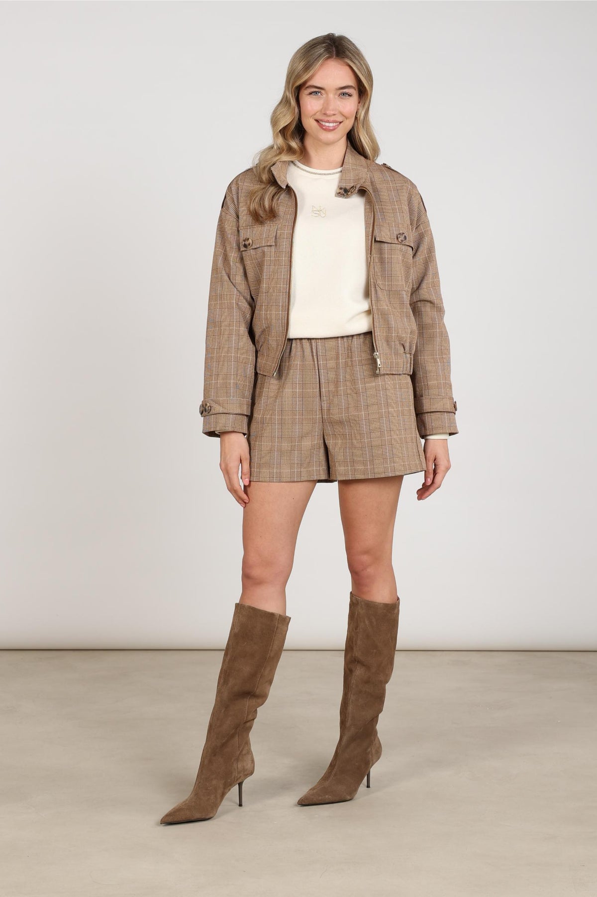 Esmee Shorts Karomuster | Toffee