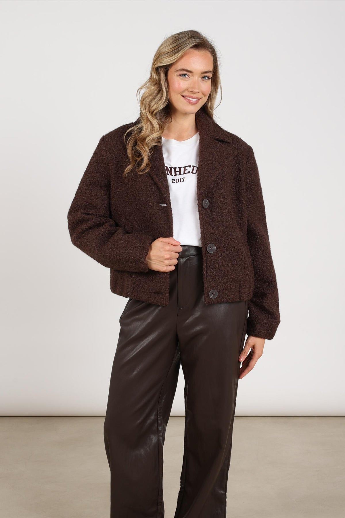 Madelin Jacket Boucle | Chocolate