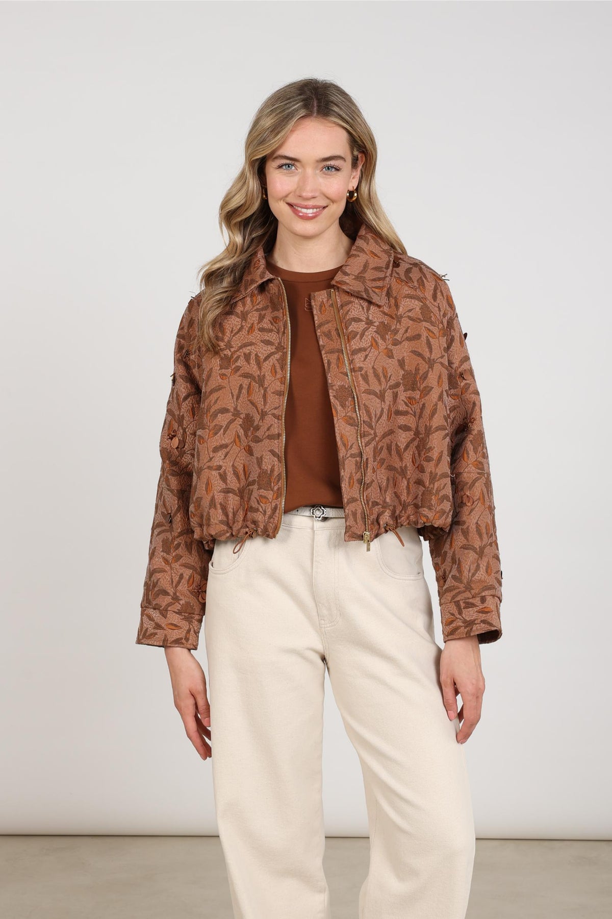 Daisey Jacket Flower | Toffee