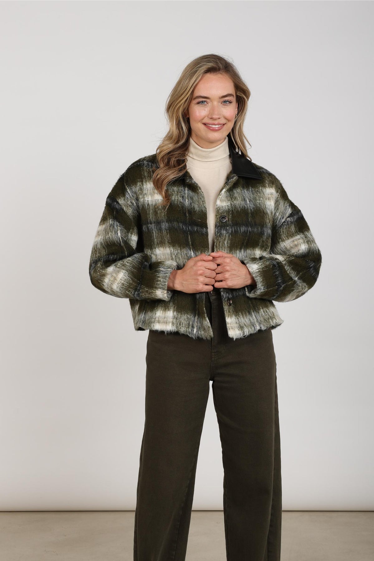 Debora Jacket | Offwhite/Moss