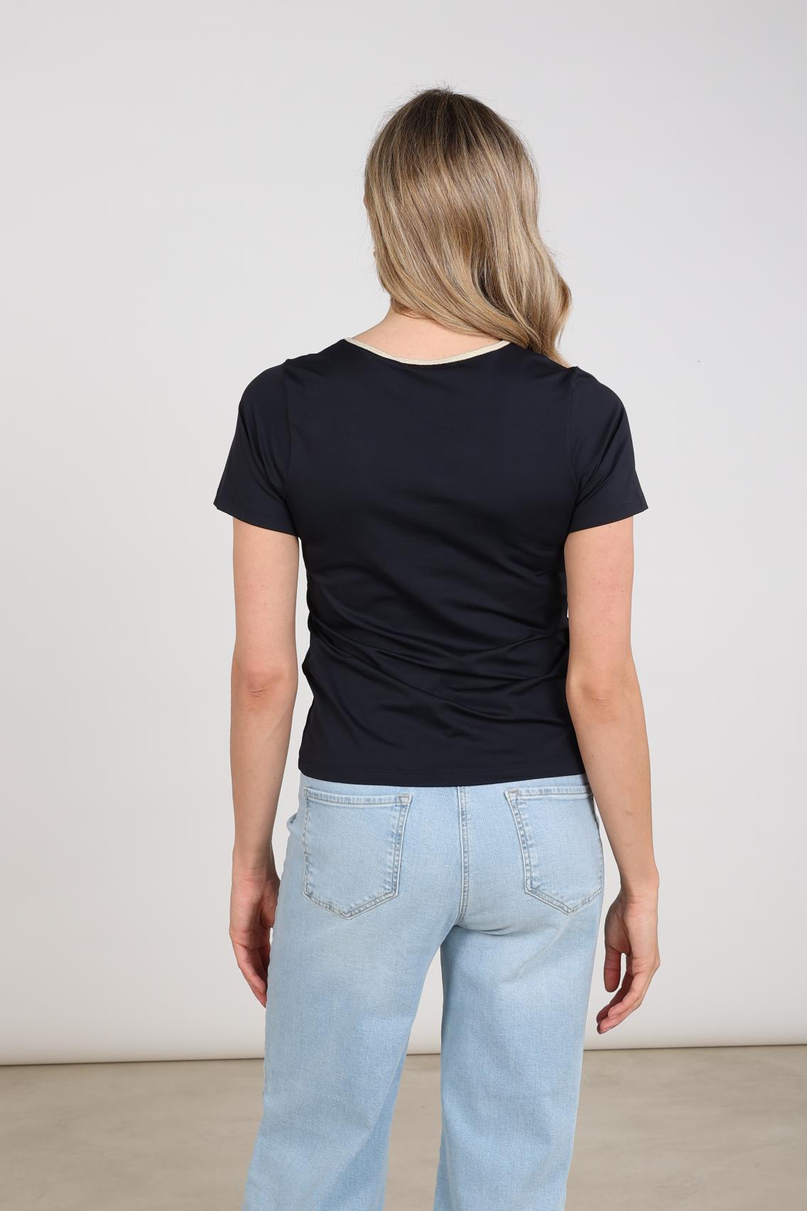 Tirza Top Uni | Marineblau