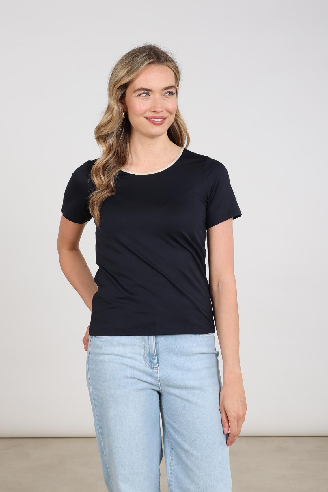 Tirza Top Uni | Marineblau