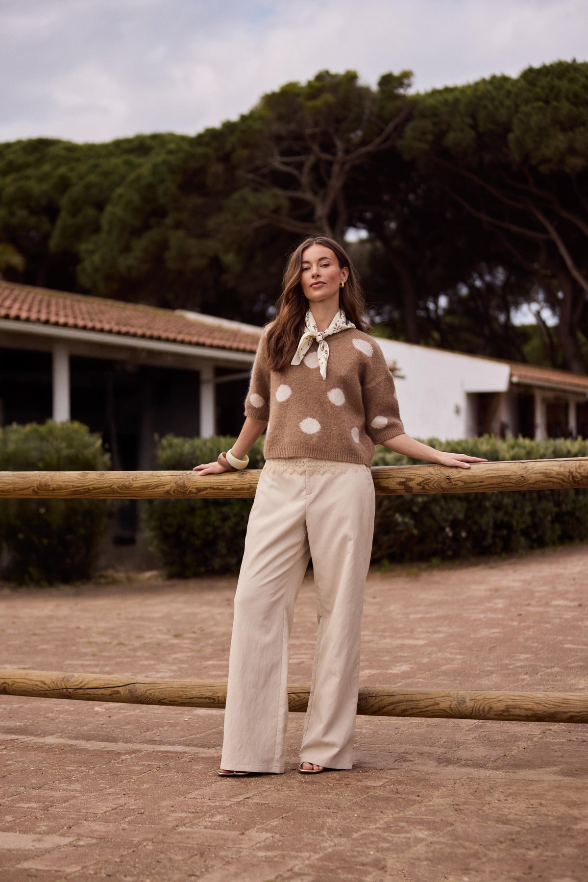 Cici Schal Paisley | Offwhite/Toffee