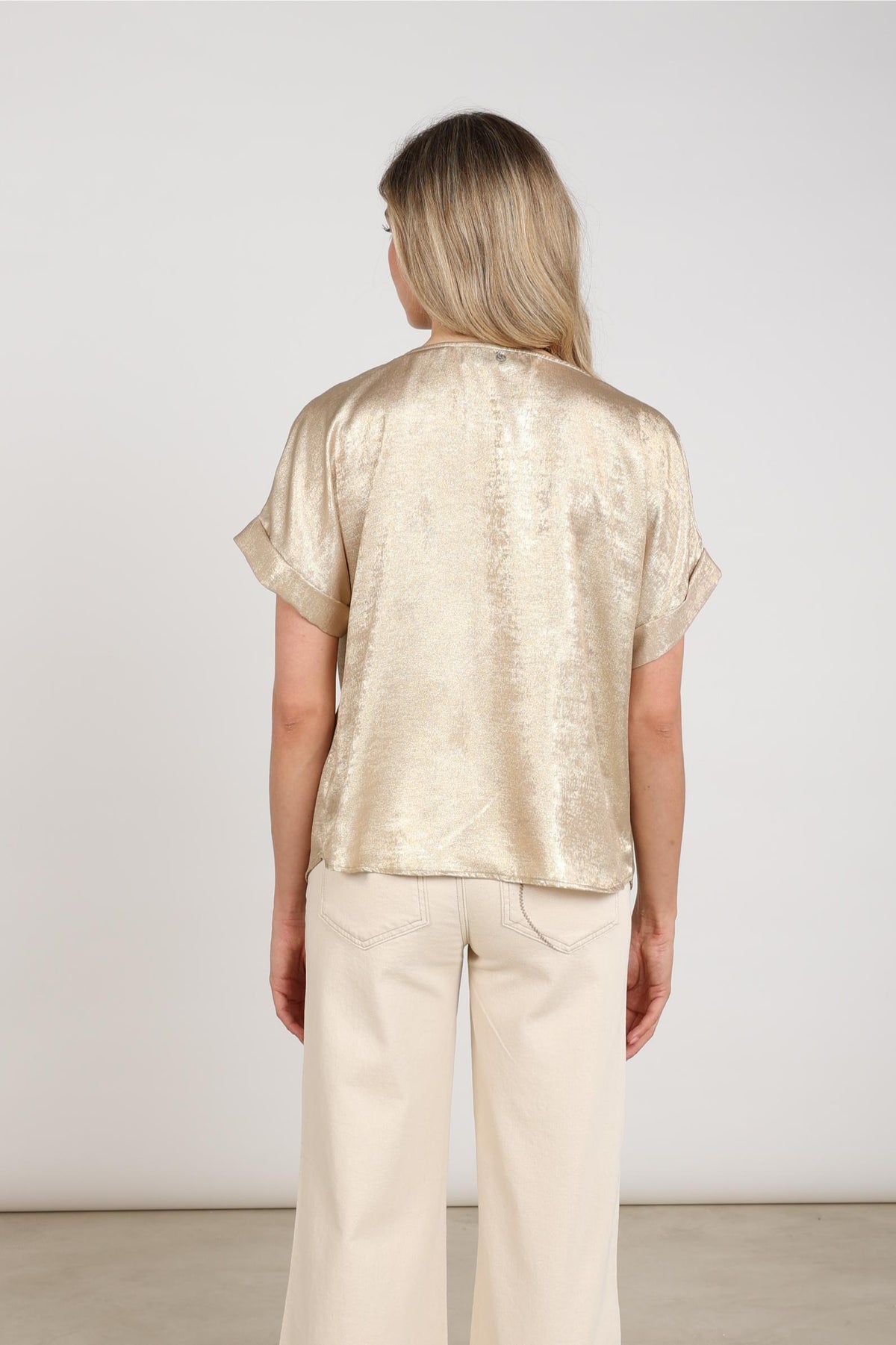 Irene Top Shiny | Gold