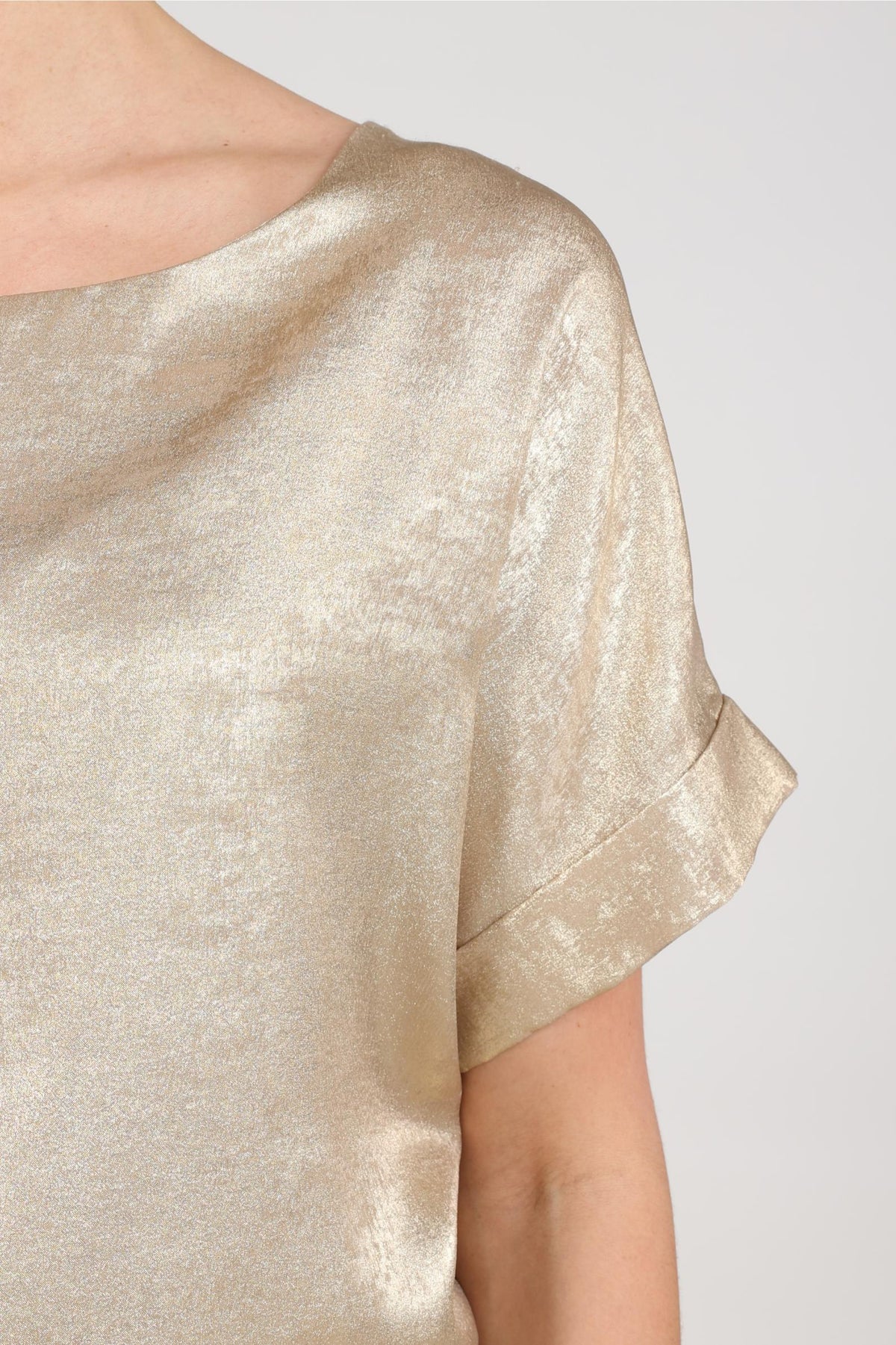 Irene Top Shiny | Gold