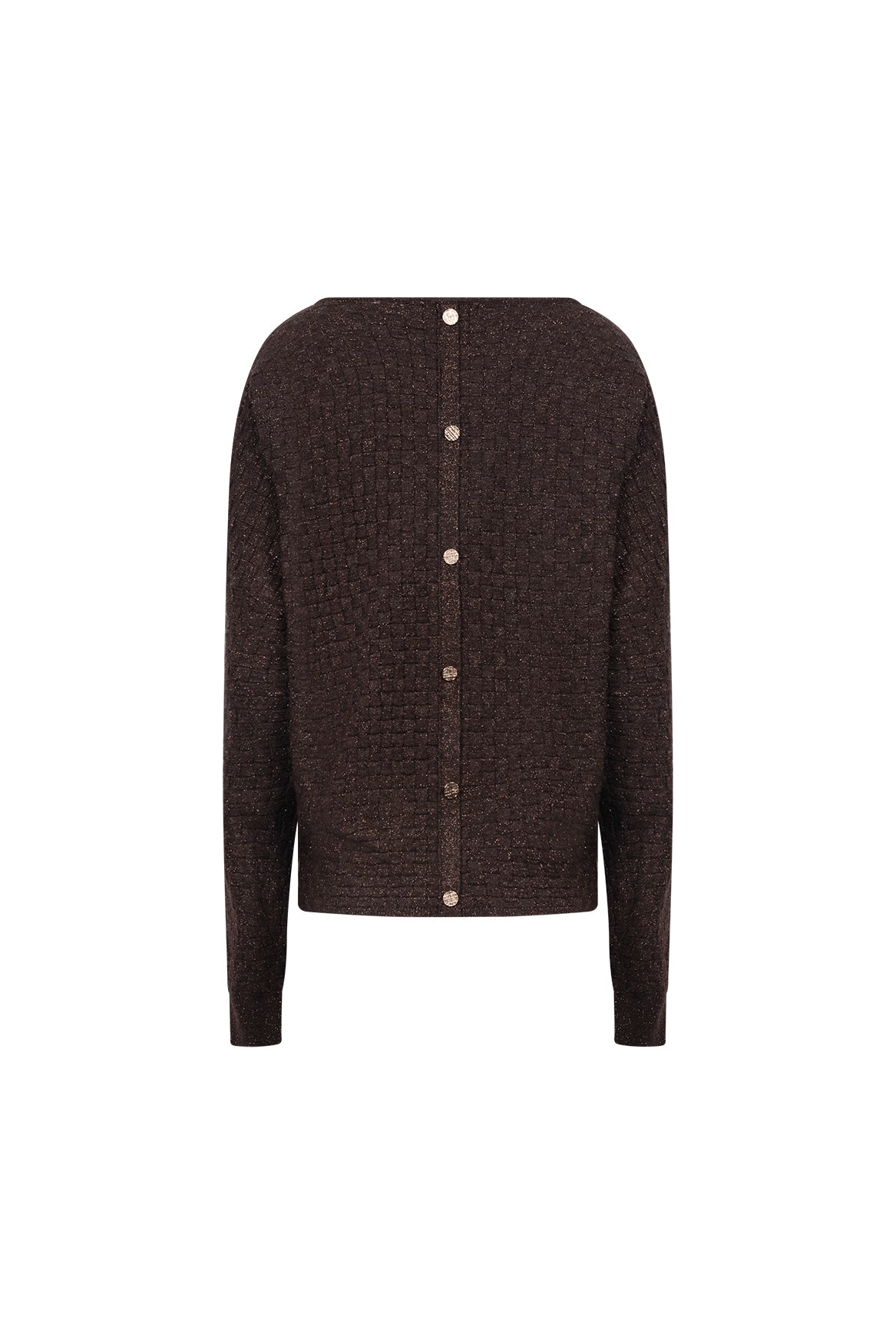 Kento Top Lurex | Schokolade
