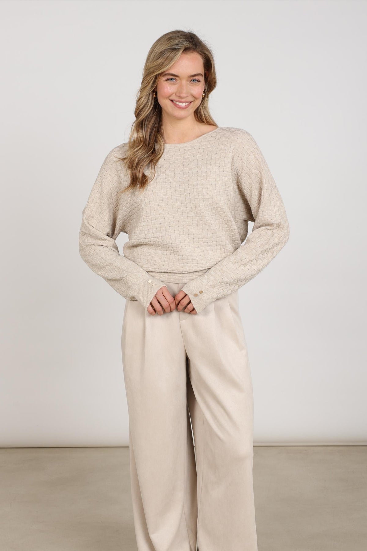 Kento Top Lurex | Sand
