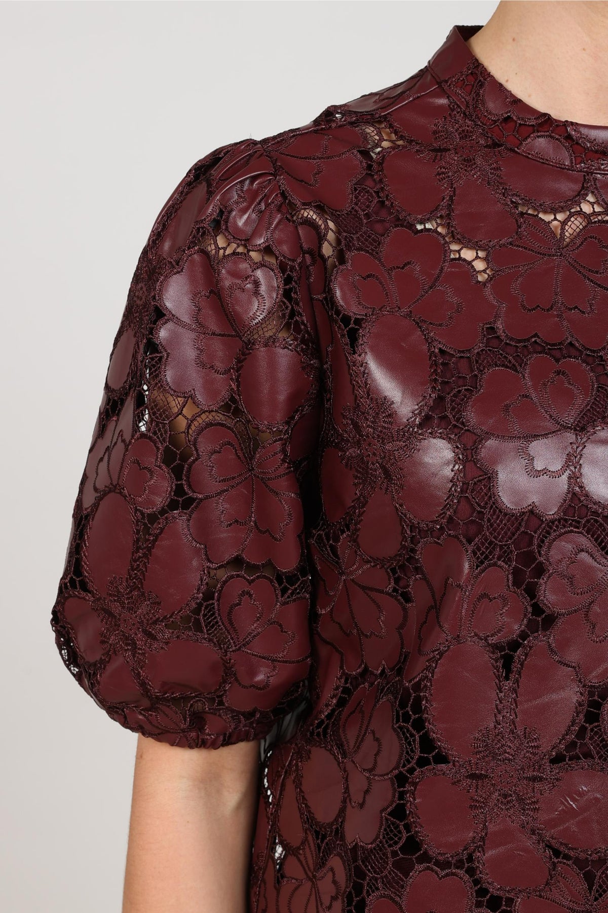 Nicole Top Flower PU | Cherry