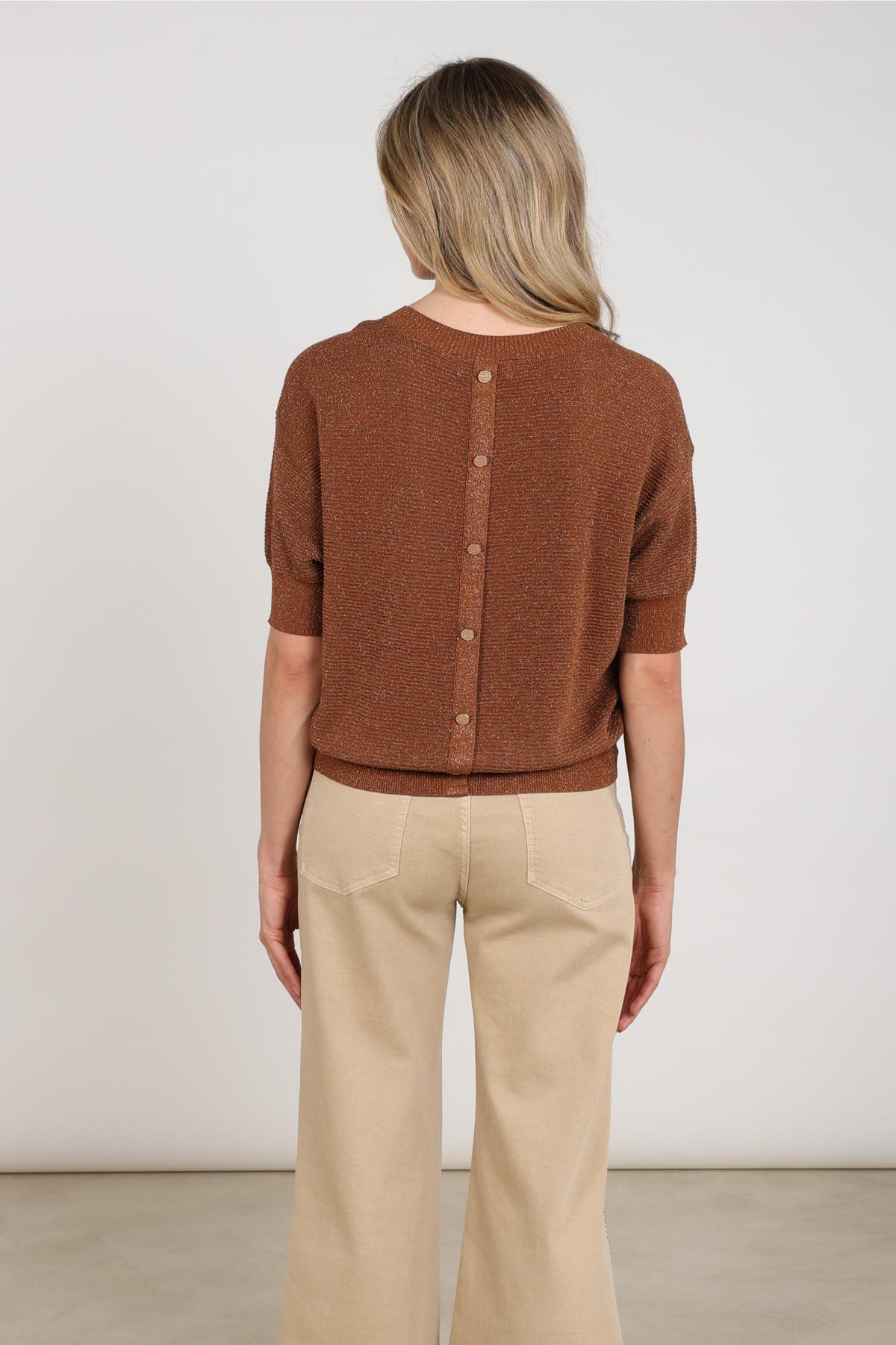 Kinty Top Lurex | Espresso