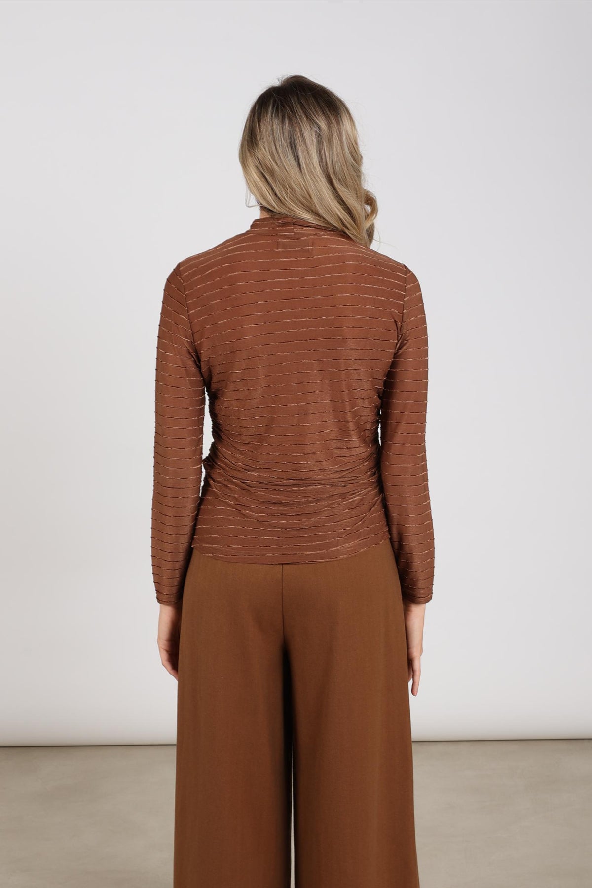 Gracie Top Streifen | Espresso