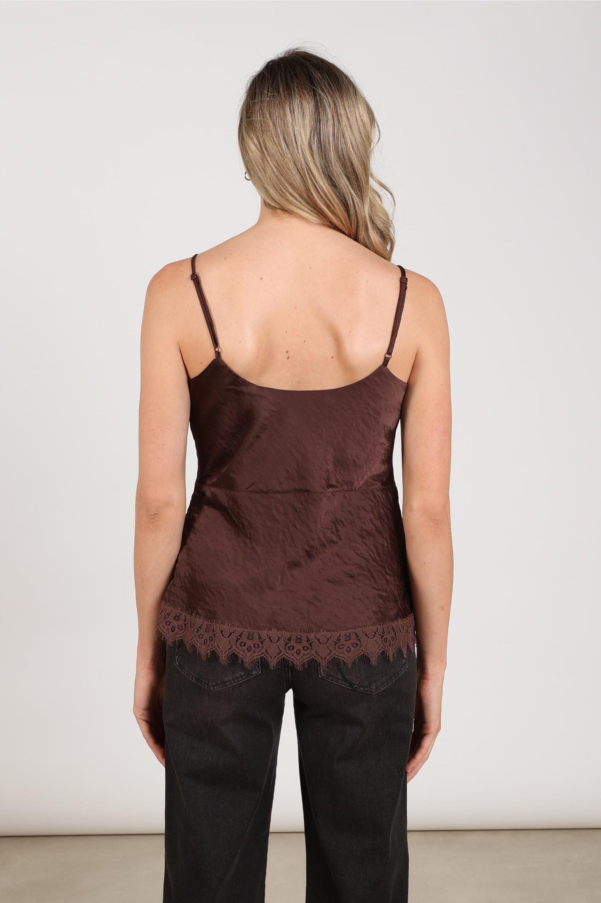 Alice Top Spitze | Schokolade