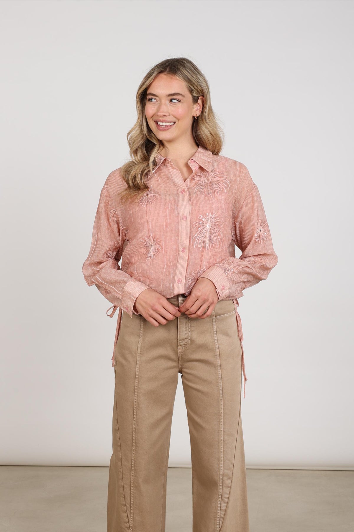 Ally Blouse Embroidery | Rose
