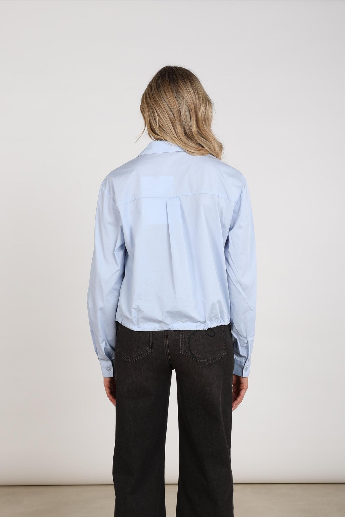 Anika Blouse Embroidery | Sky