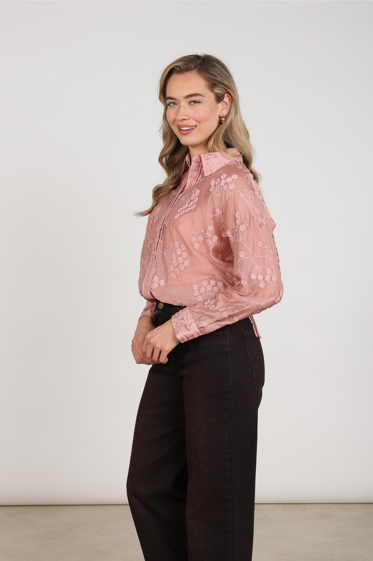 Aaliya Bluse Blume | Rose