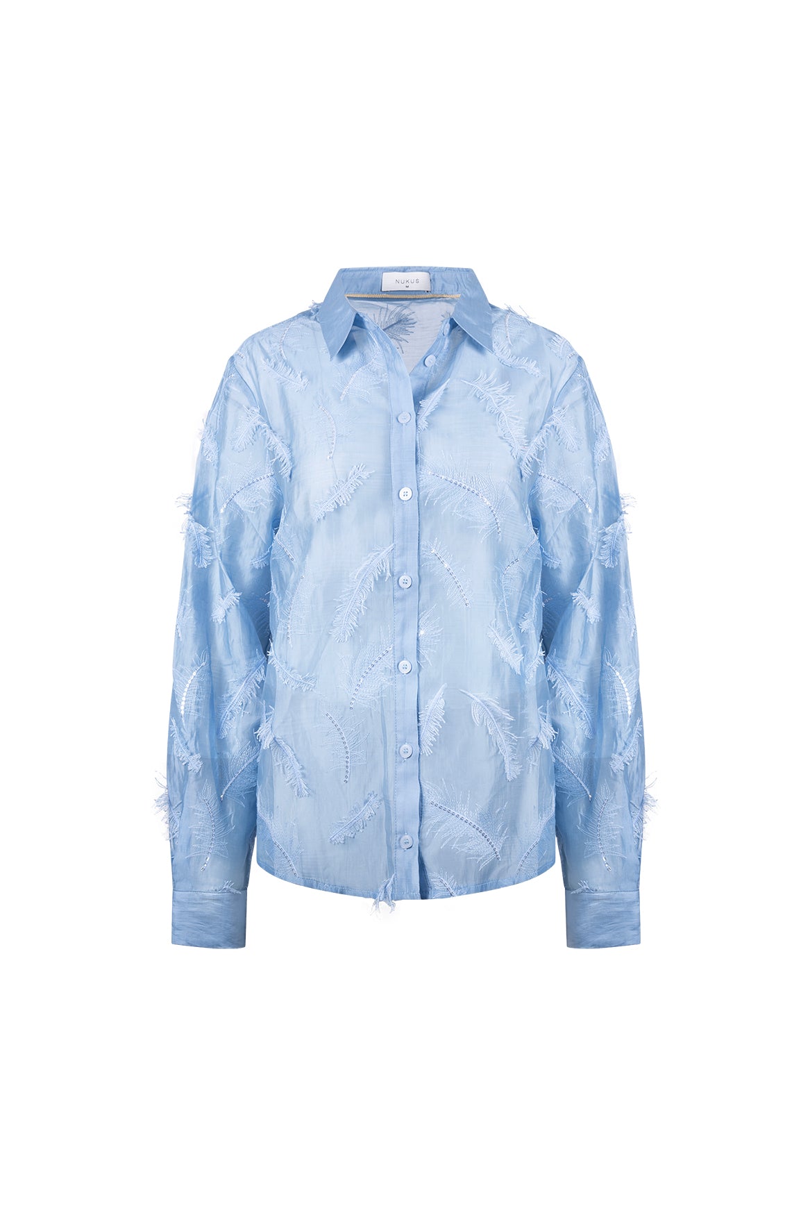 Aysha Blouse Feathers | Sky