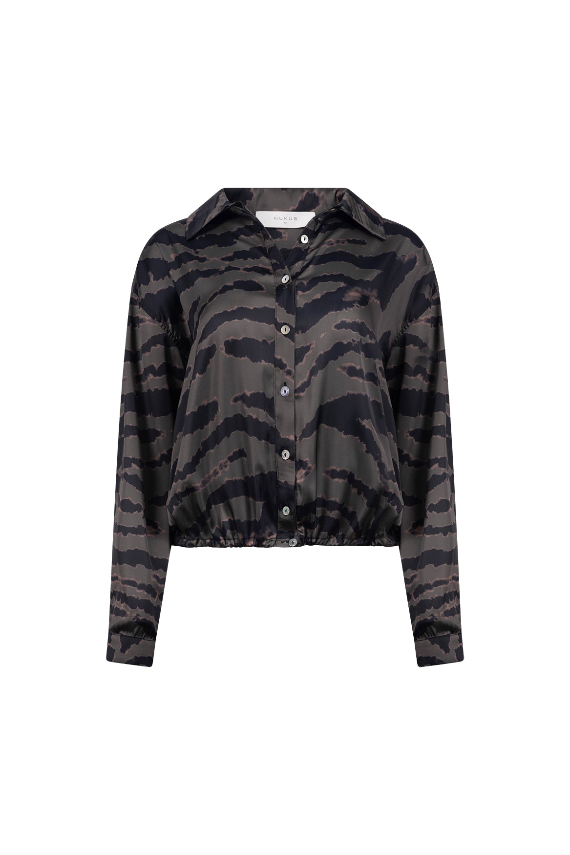 Noeria Blouse Stripe Camo | Black/Moss