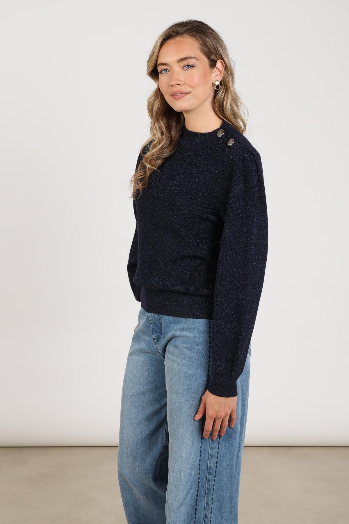 Daytona Pullover Lurex | Navy