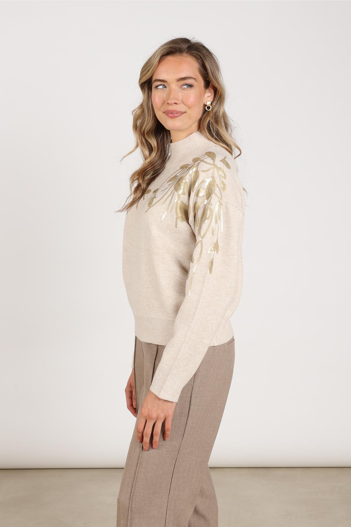 Kylie Pullover Paillet | Sand