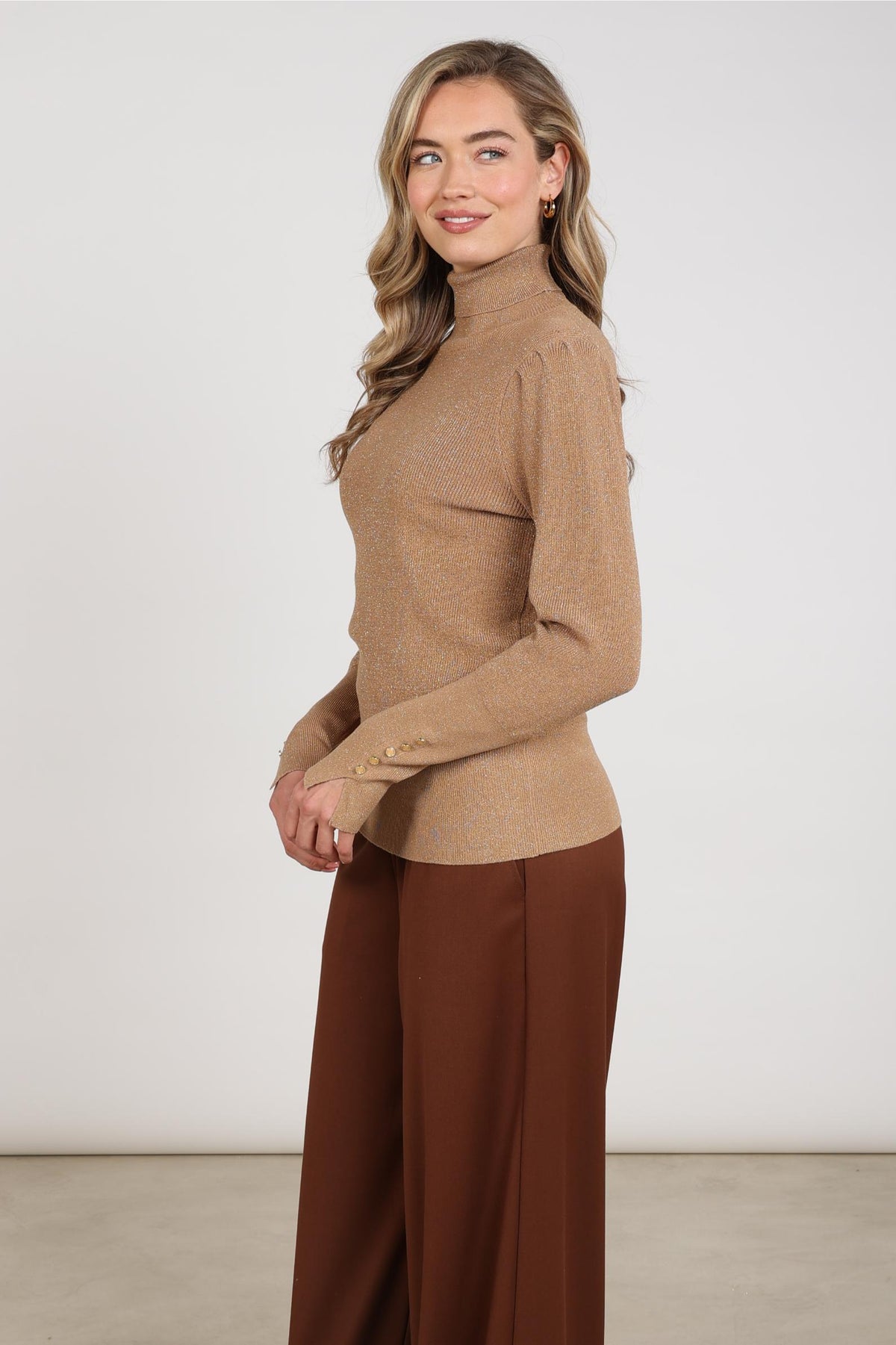 Sylvia Lurex Sweater | Toffee