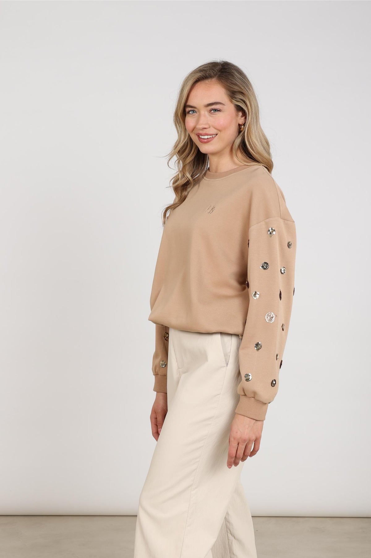 Sara Pullover Paillet | Toffee