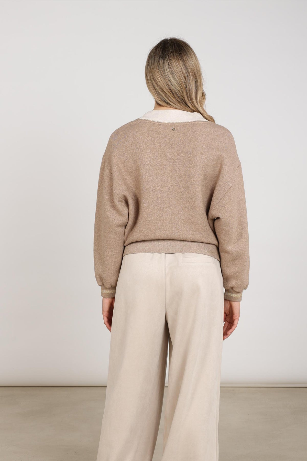 Odelia Pullover V-neck | Taupe