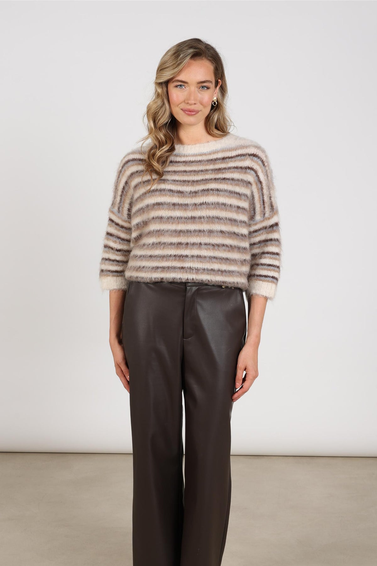 Lucia Pullover Stripe | Offwhite/Sky