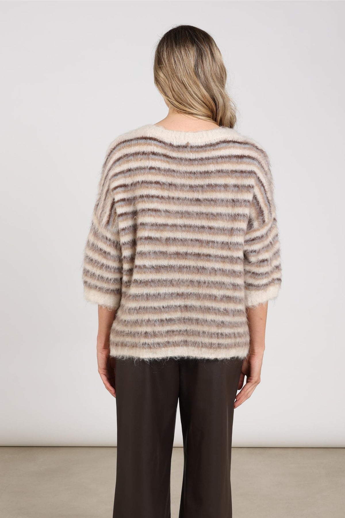 Lucia Pullover Stripe | Offwhite/Sky