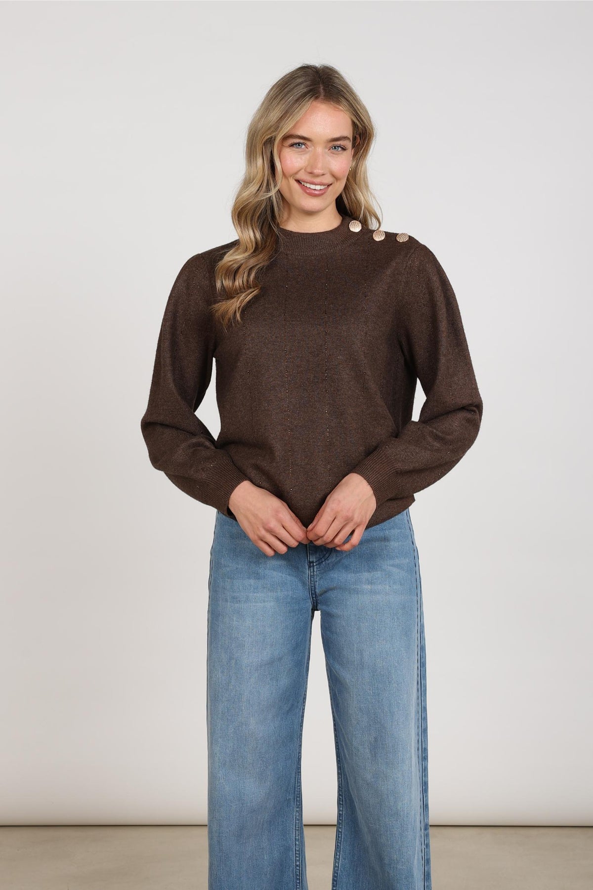 Molly Pullover Strass | Chocolate