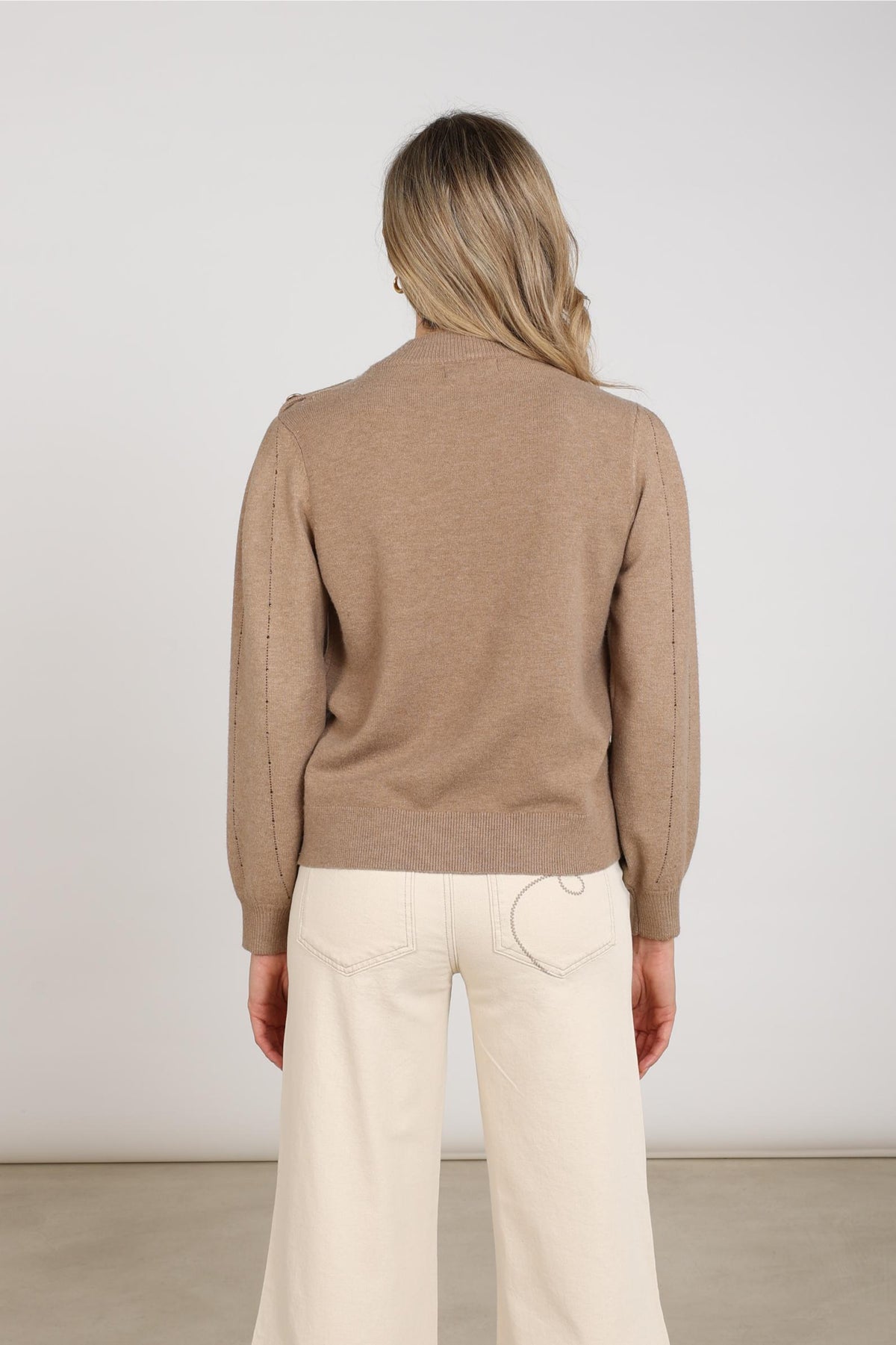 Molly Rhinestone Pullover | Taupe
