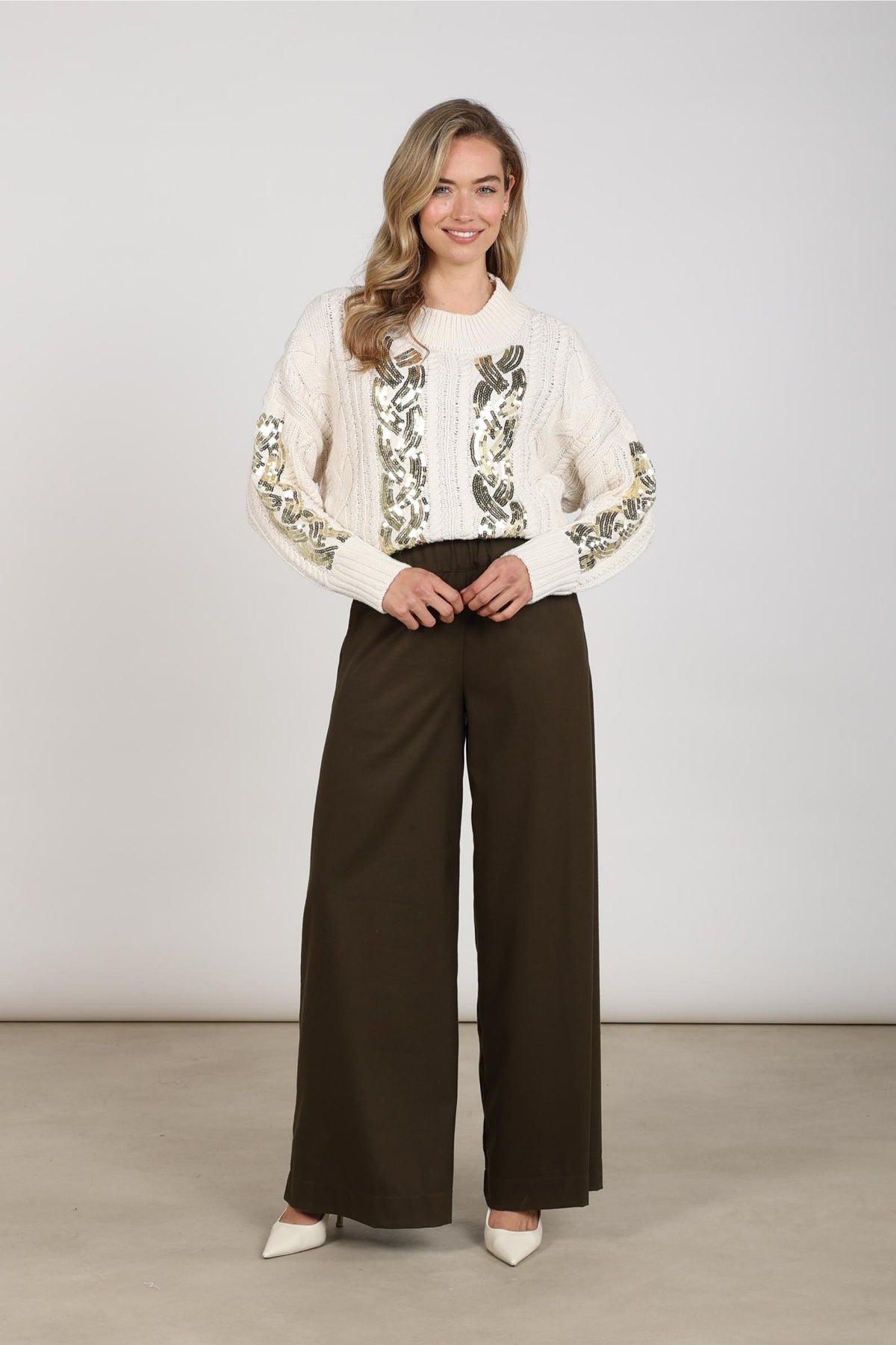 Megan Pullover Paillet | Off White